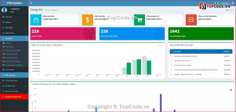 POS bán hàng,Phần mềm quản lý bán hàng,Sapo,PHP,MySql,Quản lý bán hàng